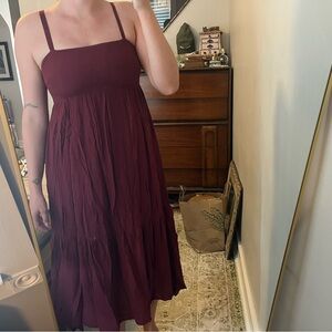 Urban Outfitters Deep Red Maxi Skirt